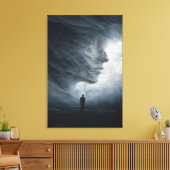 Silhouet voor kolossaal nevelgelaat canvas afdruk (Insitu (Woonkamer))