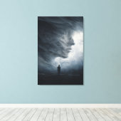 Silhouet voor kolossaal nevelgelaat canvas afdruk (Insitu (Houten vloer))