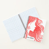 Silhouet voor vrouwen in Red Hearts | Bon Voyage Notitieboek (Binnen)