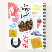 Silhouet voor vrouwen in Red Hearts | Bon Voyage Notitieboek (Achterkant)