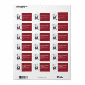 Silhouet voorstel retour adres labels (rood) (Full Sheet)
