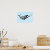 Silhouet Walvis Poster (Keuken)