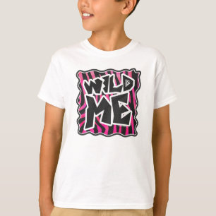 Silhouet Zwart en Hot Roze Zebra T-shirt