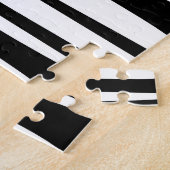 Silhouet Zwarte Bomen met Groen Rood en Paars Legpuzzel (Zijkant)