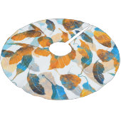 Silhouetbladeren: waterverf, digitale naadloze pa kerstboom rok (Gekanteld)