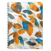 Silhouetbladeren: waterverf, digitale naadloze pa notitieboek (Voorkant)