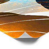 Silhouetbladeren: waterverf, digitale naadloze pa poster (Hoek)