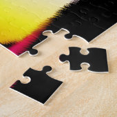 Silhouetbomen en leuke pastelachtergrond legpuzzel (Zijkant)