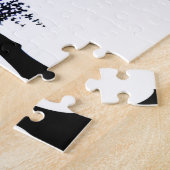 Silhouetbomen Paarse Rood en Geel Voor Kinderen Legpuzzel (Zijkant)