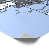 Silhouetboom foto Twee stambomen Poster (Hoek)