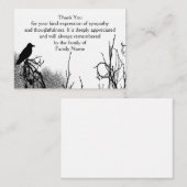 Silhouetcrow - Hartelijk dank Notitiekaartje (Voorkant / Achterkant)