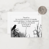 Silhouetcrow - Hartelijk dank Notitiekaartje (Voorkant / Achterkant in situ)