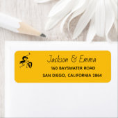 Silhouetdanser, Oranje retouradreslabel Etiket (Insitu)