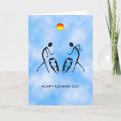 Silhouetdansers viering Vaderdag Kaart (Voorkant)