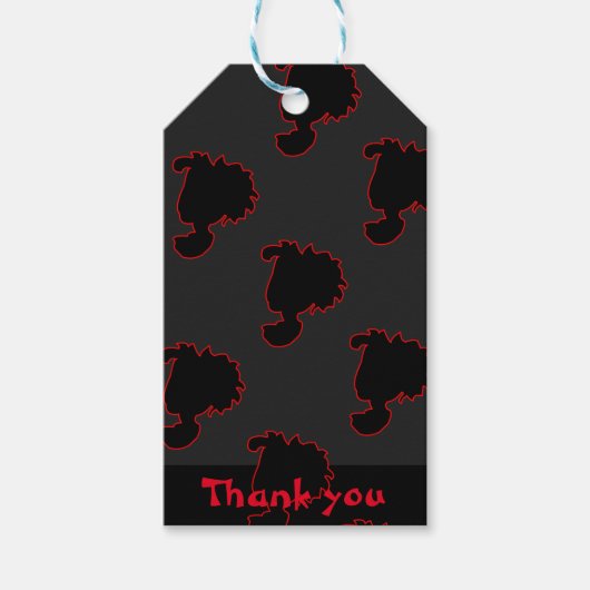 silhouetpatroon cadeaulabel (Voorkant)