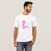 silhouetroze t-shirt (Voorkant volledig)