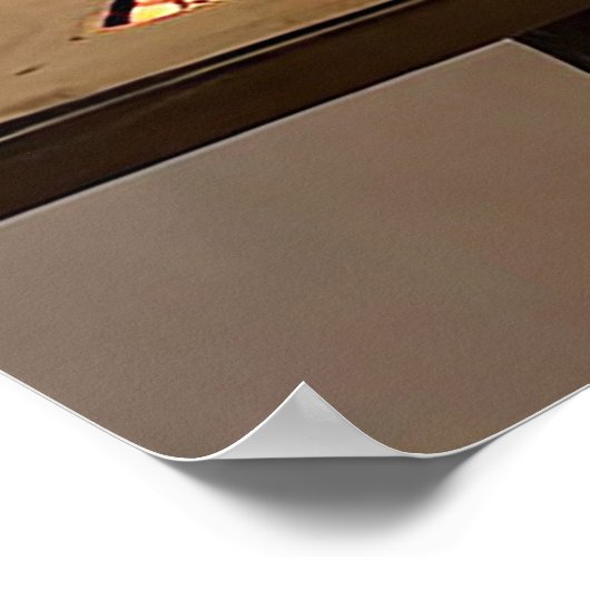 Silhouetscène van vrouw met Natuur-thema Poster (Hoek)