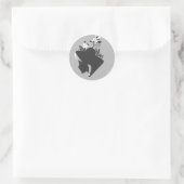 Silhouetsticker Ronde Sticker (Tas)