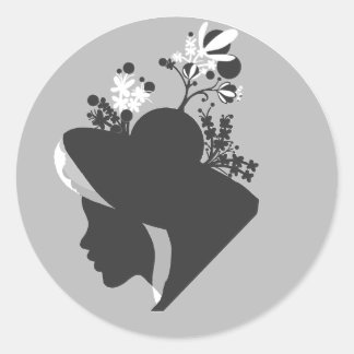 Silhouetsticker Ronde Sticker