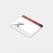 Silhouette-afbeelding in beweging hedendaagse stad post-it® notes (Schuin)