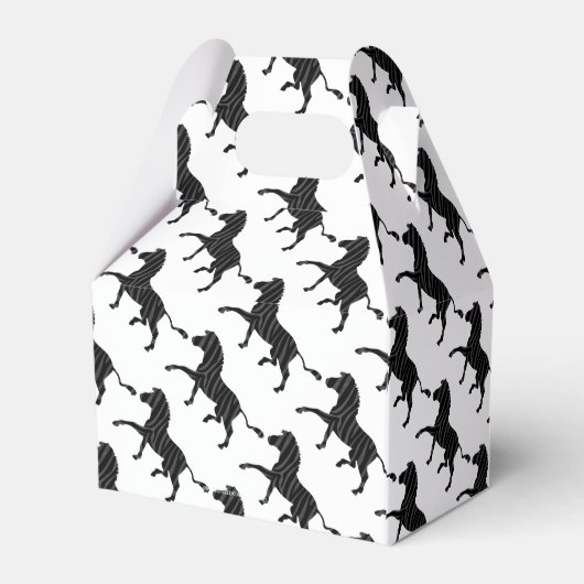 Silhouette afdrukken in zwart-wit en grijs bedankdoosjes (Achterkant)