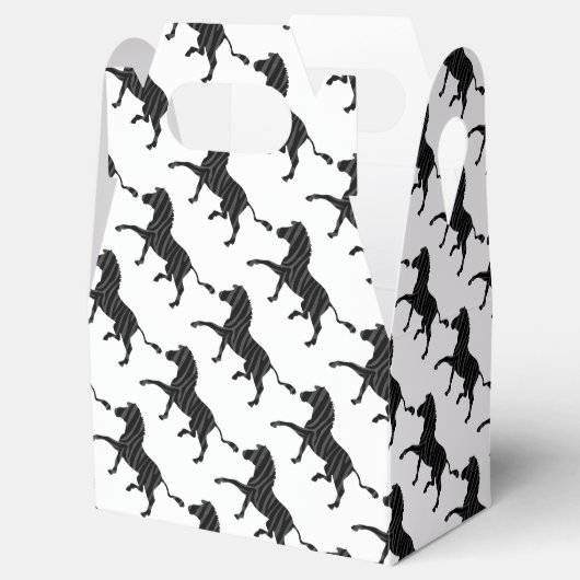 Silhouette afdrukken in zwart-wit en grijs bedankdoosjes (Geopend)