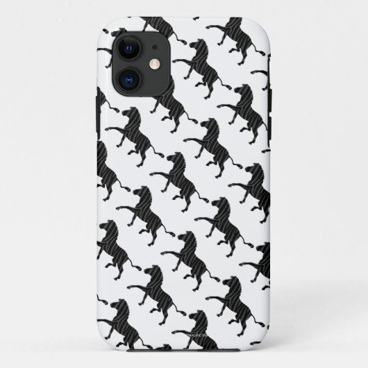 Silhouette afdrukken in zwart-wit en grijs Case-Mate iPhone case (Achterkant)