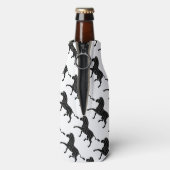 Silhouette afdrukken in zwart-wit en grijs flesjeskoeler (Fles Achterkant)