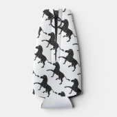 Silhouette afdrukken in zwart-wit en grijs flesjeskoeler (Achterkant)