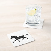 Silhouette afdrukken in zwart-wit en grijs kartonnen onderzetters (Insitu)