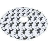 Silhouette afdrukken in zwart-wit en grijs kerstboom rok (Gekanteld)