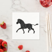 Silhouette afdrukken in zwart-wit en grijs servet (Insitu)