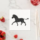 Silhouette afdrukken in zwart-wit en grijs servet (Insitu)