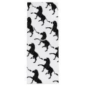 Silhouette afdrukken in zwart-wit en grijs wijn cadeautas (Achterkant)