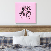 Silhouette Afrikaanse kunst viering Canvas Afdruk (Insitu (Slaapkamer))