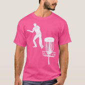 Silhouette American Disc Golf Player Frolf Targeti T-shirt (Voorkant)