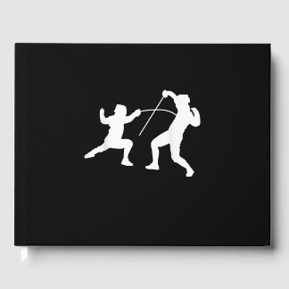 Silhouette American Fencing Fencer Sword Fight Gastenboek