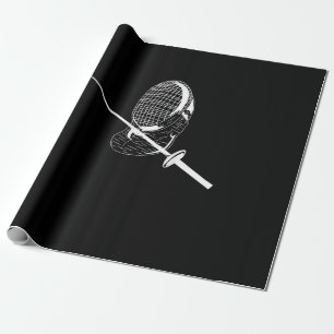 Silhouette American Fencing Mask en Weapon Fencer Cadeaupapier