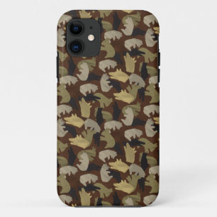 Silhouette Animal Camouflage Brown Case-Mate iPhone Case