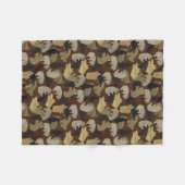 Silhouette Animal Camouflage Brown Fleece Deken (Voorkant (Horizontaal))