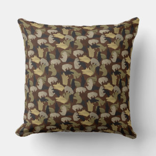 Silhouette Animal Camouflage Brown Kussen