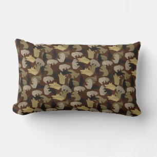 Silhouette Animal Camouflage Brown Kussen