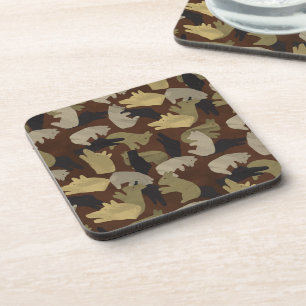 Silhouette Animal Camouflage Brown Onderzetter