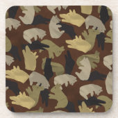 Silhouette Animal Camouflage Brown Onderzetter (Voorkant)