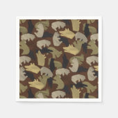 Silhouette Animal Camouflage Brown Servetten (Voorkant)