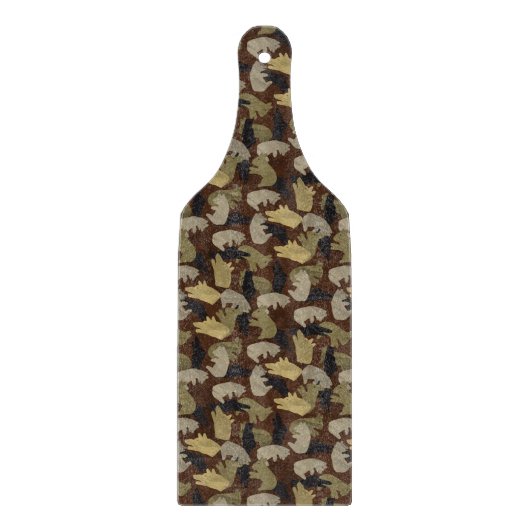 Silhouette Animal Camouflage Brown Snijplank (Voorkant)