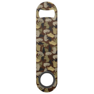 Silhouette Animal Camouflage Brown Speed Flessenopener