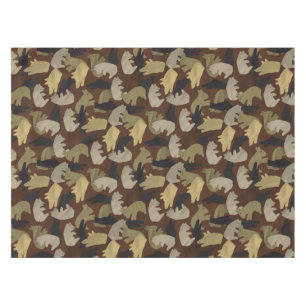 Silhouette Animal Camouflage Brown Tafelkleed
