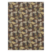 Silhouette Animal Camouflage Brown Tafelkleed (Voorkant)