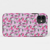 Silhouette Animal Camouflage Roze Case-Mate iPhone Case (Achterkant (horizontaal))